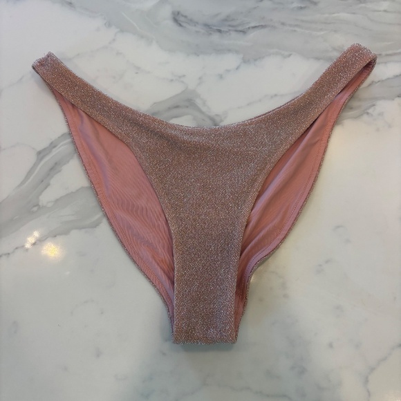 Kinilife Pink Glimmer Curve Brief Swim Bottom - Picture 3 of 5